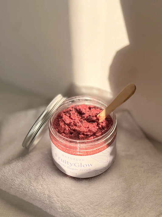 مقشر الجسم بالورد برائحة الفواكه لإزالة الجلد الميت وترطيب البشرة
